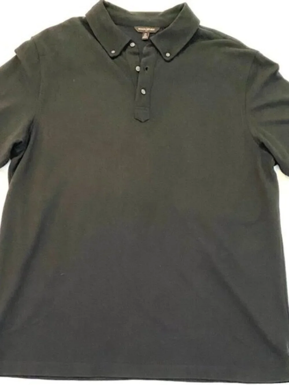 Banana Republic black short sleeve cotton polo top Mens XL Tall classic preppy